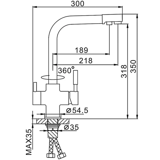 Смеситель для кухни Frap F4352-4 Бронза