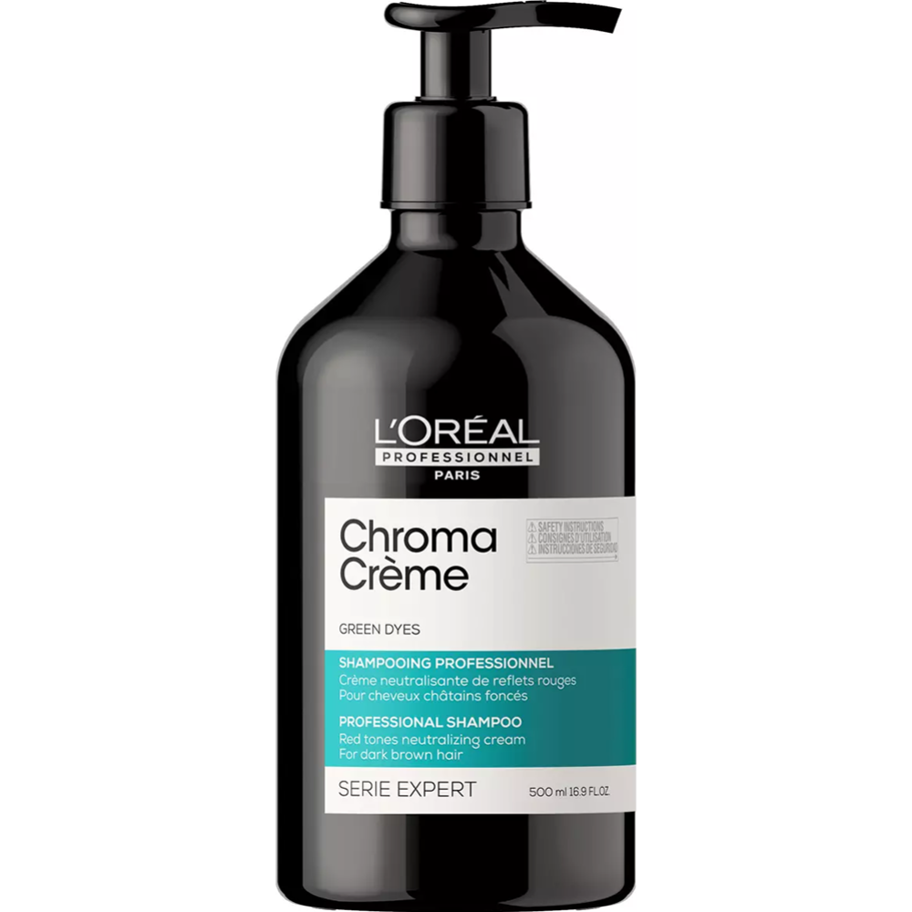 Картинка товара Шампунь для волос «L'Oreal» Professionnel Serie Expert Chroma Creme, зеленый, E3785100, 500 мл