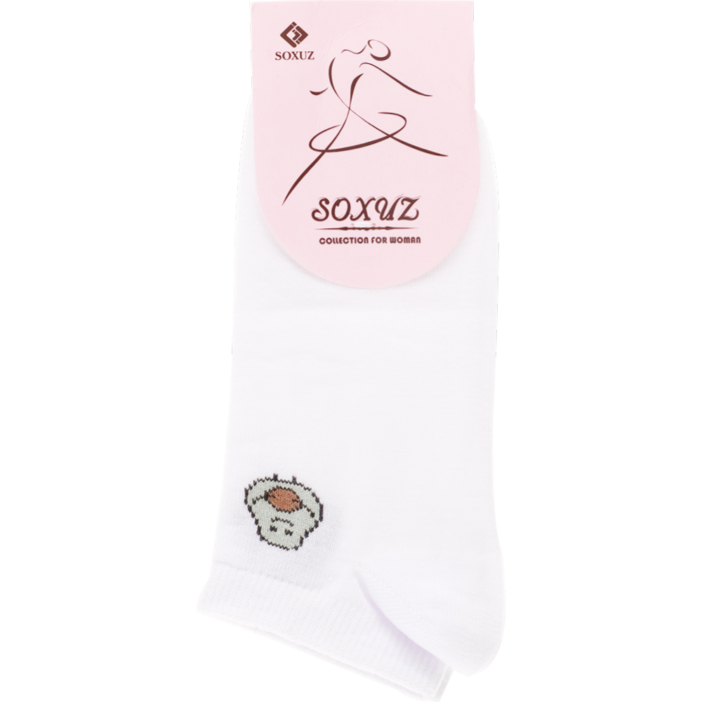 Носки женские «Soxuz» 402-sh, белый, с авокадо, размер 23-25