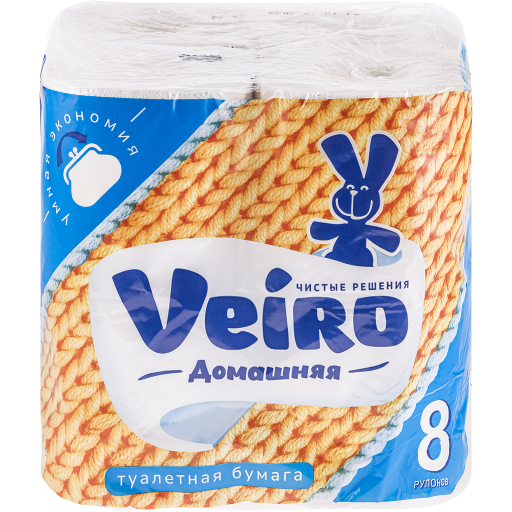Туалетная бумага «Veiro» белый, 2 слоя, 8 рулонов