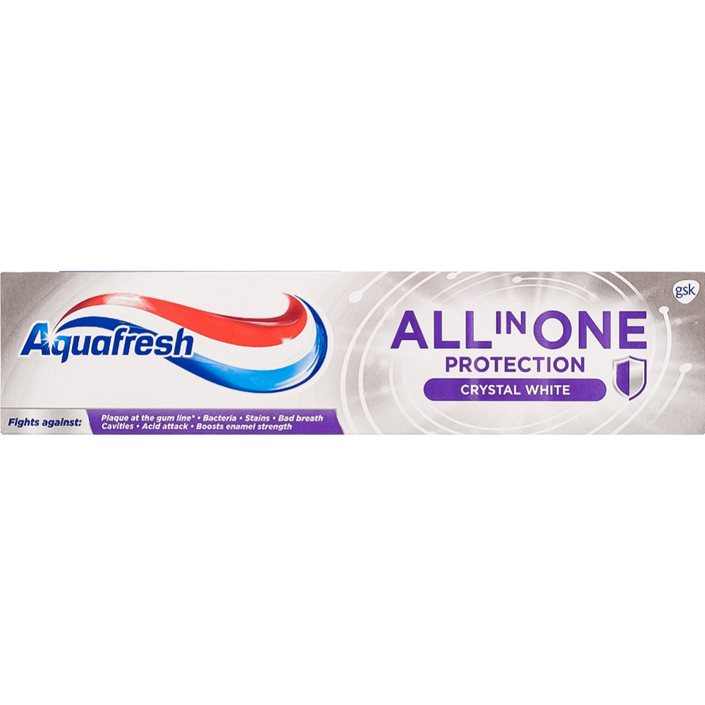 Зубная паста «Aquafresh» All-in-One Protection, crystal white, 100 мл