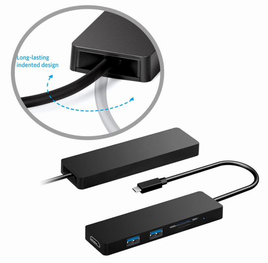 Универсальный картридер (док-станция) PLATINET Type-C PMMA9827 HDMI4K/USB3/2.0/microSD/SD