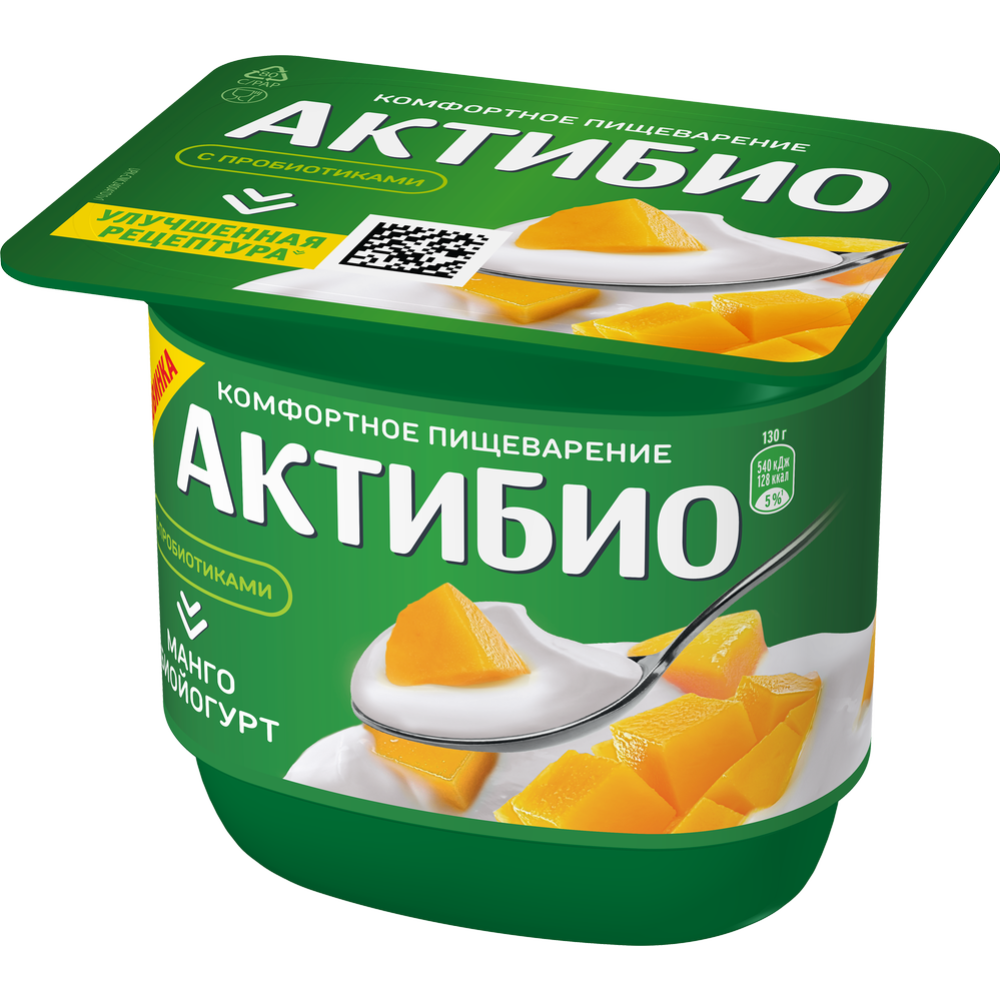 Биойогурт «АктиБио» манго, 3,0 %, 130 г  #0