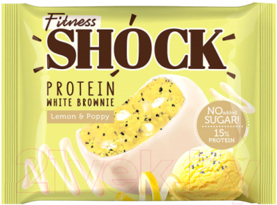 Пироженое протеиновое FithessShock Брауни Ассорти 8шт*50гр(4 вкуса*2 шт)