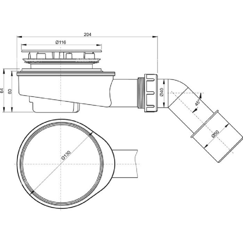 Сифон «Alcaplast» A491CR