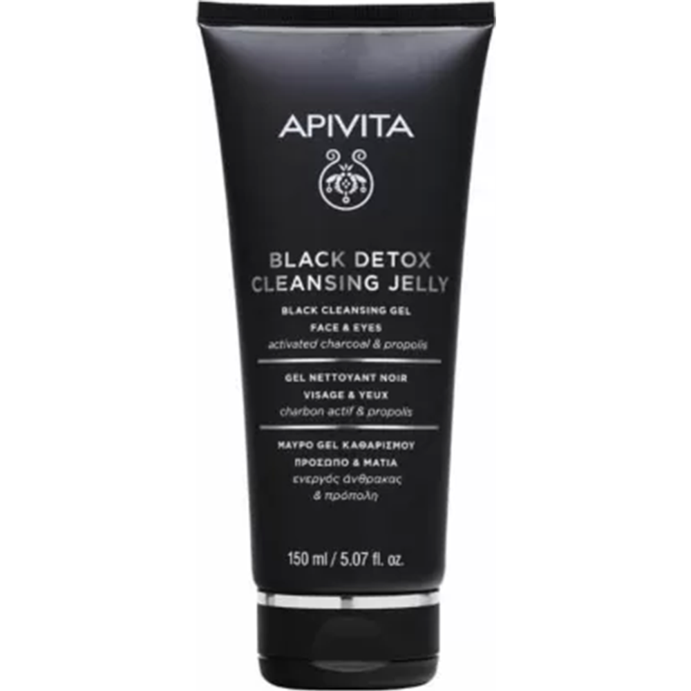 Гель для лица и глаз «APIVITA» Black cleanser, очищение, 72926, 150 мл