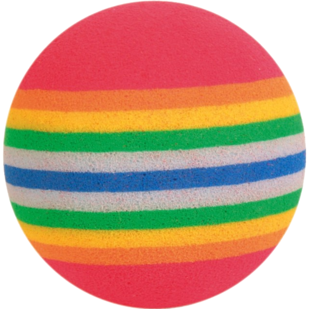 Игрушка для кошек «Trixie» каучуковая, мячик радужный 3.5 см,4 шт