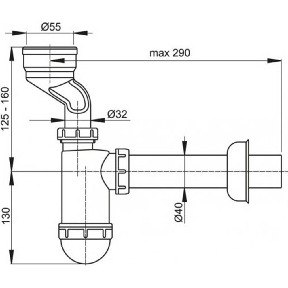 Сифон «Alcaplast» A45A