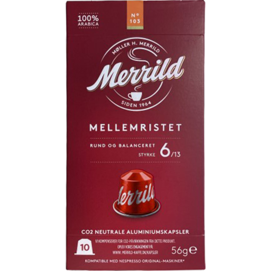 Капсулы «Merrild 103 Mellemristet» 56 г