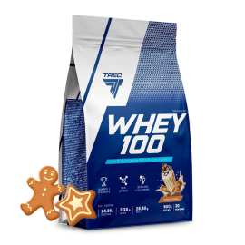 Протеин сывороточный Whey 100 900 г Trec Nutrition Печенье (Польша)