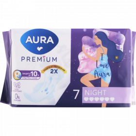 Про­клад­ки ночные ги­ги­е­ни­че­ские «Aura» Premium, 7 шт