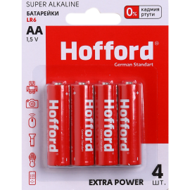 Элементы питания «Hofford» АА, 1.5 V, 4 шт 