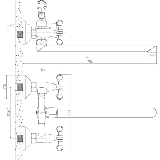 Смеситель «Rossinka» RS42-80