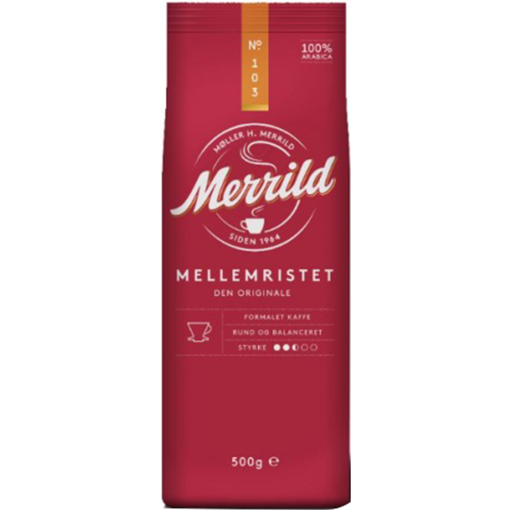 Кофе молотый «Merrild Mellemristet 103» 500 г #0