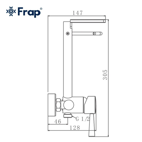 Встроенный гигиенический душ Frap F7515 Хром + Чистящее средство для смесителей Gappo GGG 550мл В ПОДАРОК 🎁