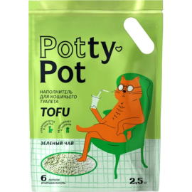 Наполнитель для туалета «Potty-pot» PP6GT, зеленый чай, 2.5 кг