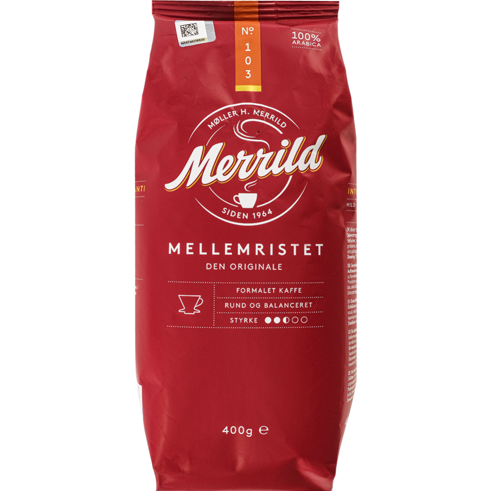 Кофе молотый «Merrild» Mellemristet 103, 400 г #0