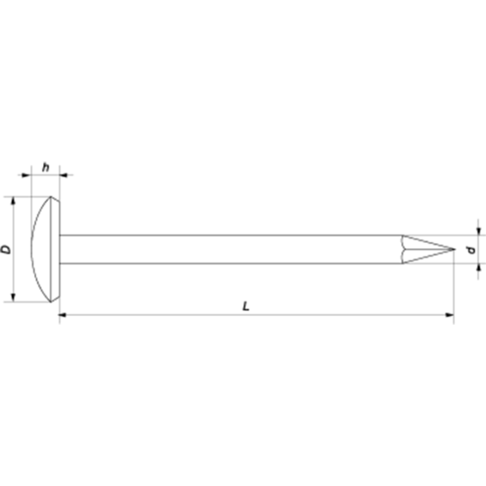 Гвоздь шиферный «ЕКТ» VZ010109, 10 кг