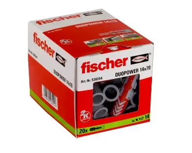 Универсальный дюбель 14х70 Fischer DUOPOWER (упак.20 шт.)