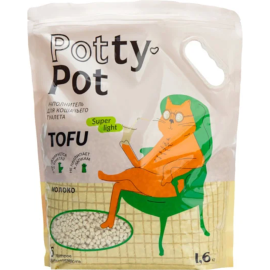 Наполнитель для туалета «Potty-pot» Супер лайт, PPSL6M, молоко, 1.6 кг