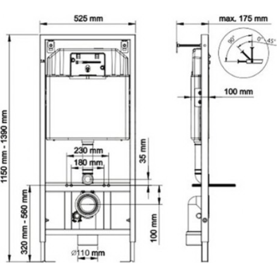 Инсталляция для унитаза «Berges» Novum 525, 40000