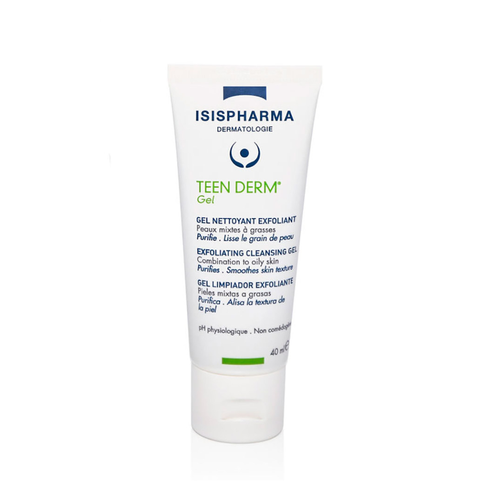 ISISPHARMA TEEN DERM Gel (Тин Дерм Гель) Гель очищающий отшелушивающий для комбинированной и жирной кожи, 40 мл