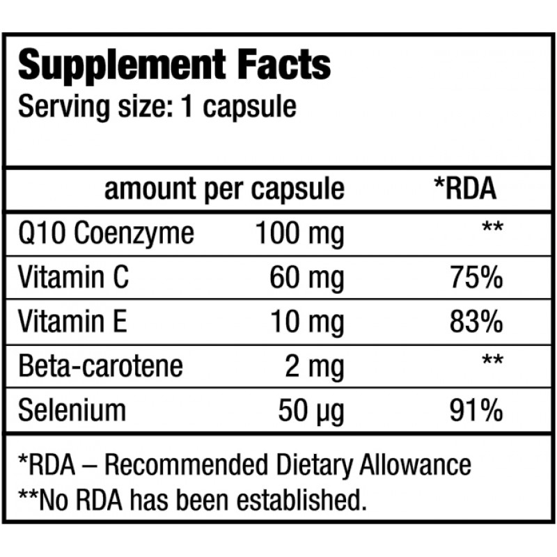КОЭНЗИМ H2O Q-10, BIOTECH USA 60 капсул