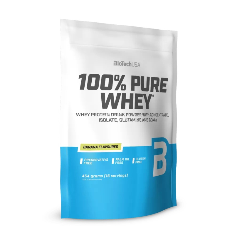 ПРОТЕИН 100% PURE WHEY, 1000г КАРАМЕЛЬ-КАПУЧИНО BIOTECH USA