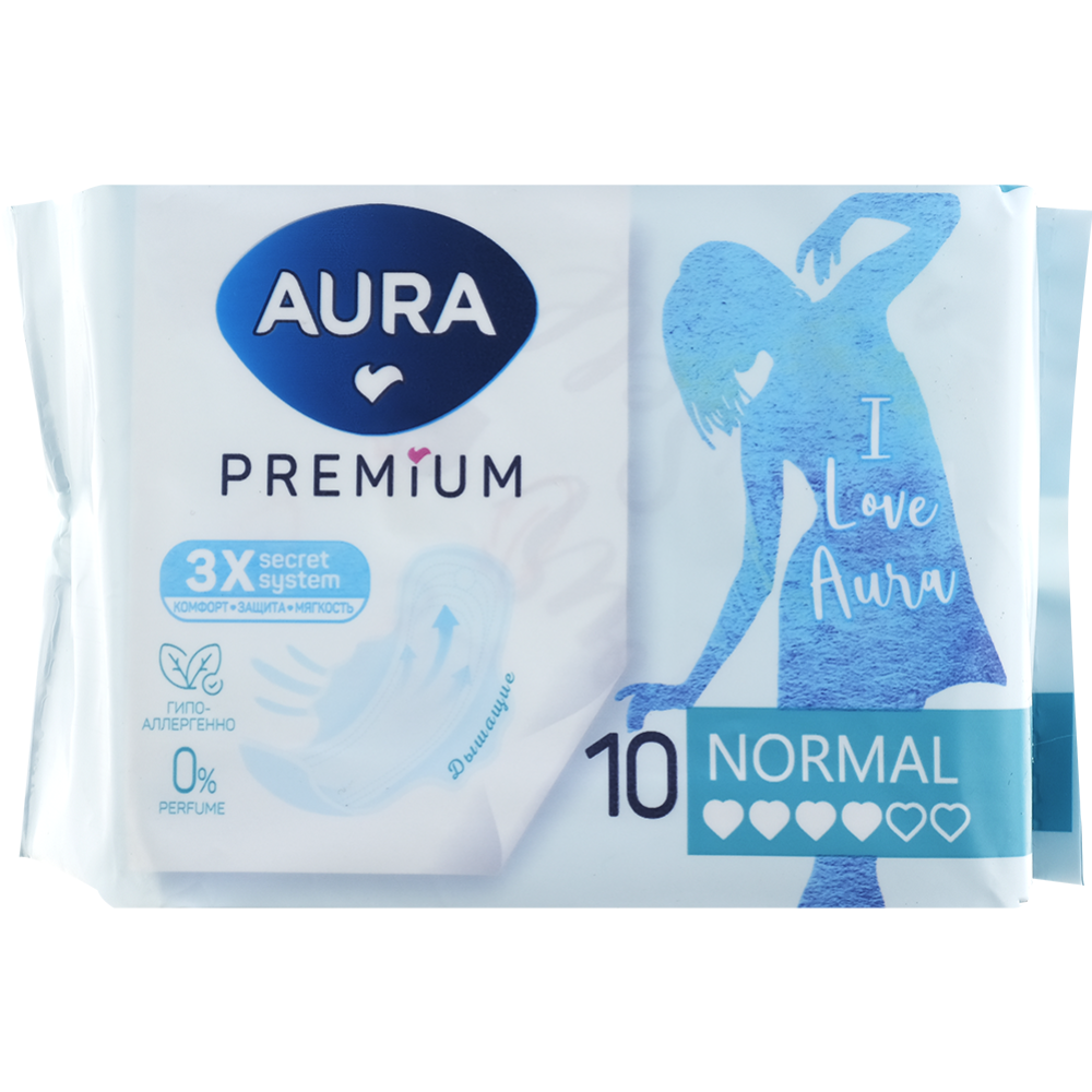 Прокладки гигиенические «Aura» Premium normal, 10 шт