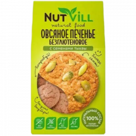 Пе­че­нье ов­ся­ное «NutVill» с се­ме­на­ми тыквы, 85 г