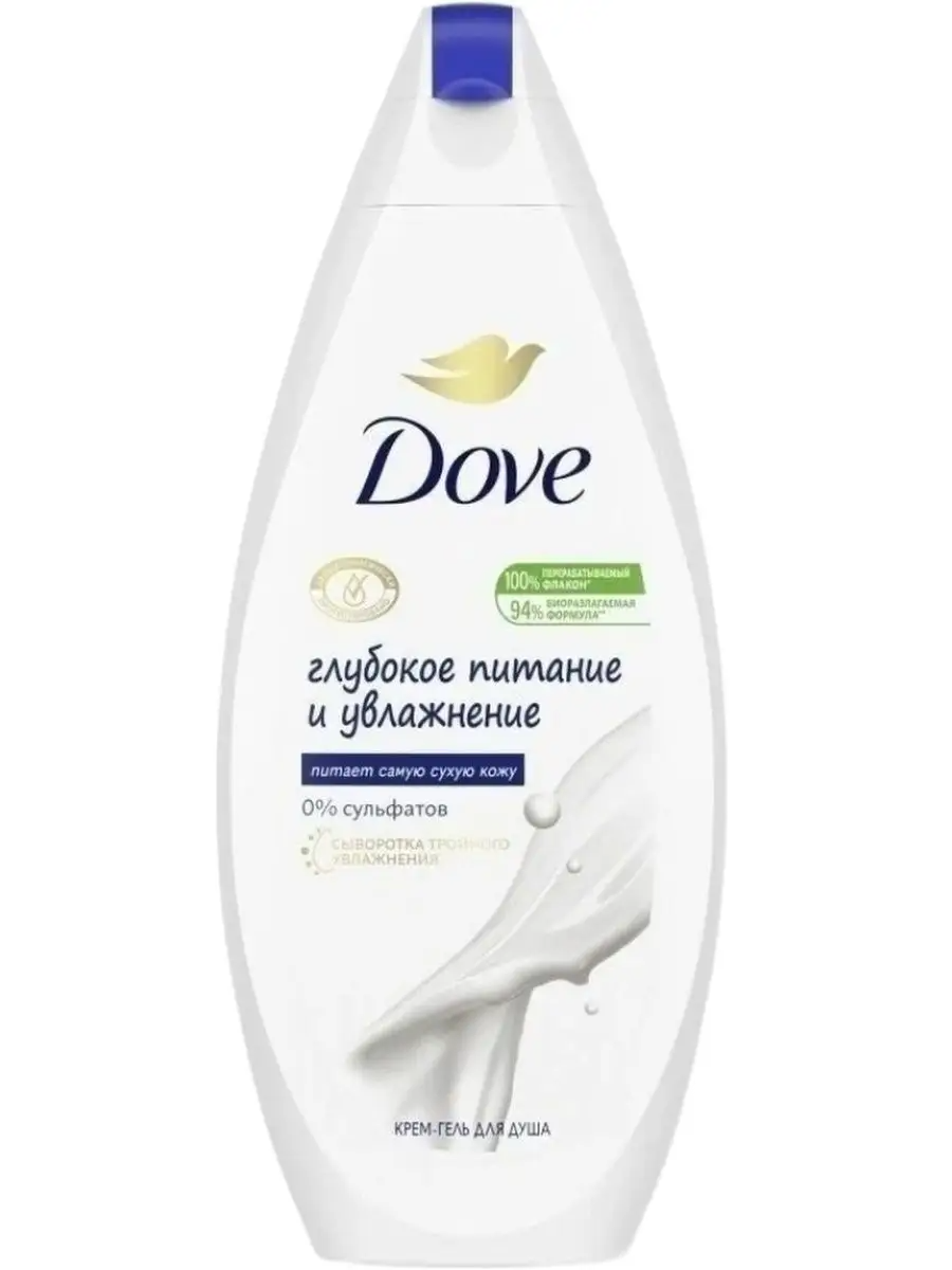 Крем-гель для душа DOVE / Дав Глубокое питание и увлажнение 250мл