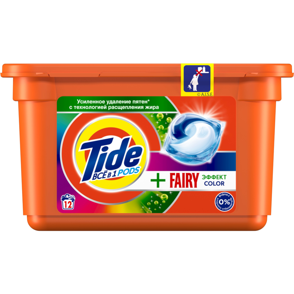 Капсулы «Tide» Fairy, эффект Color, 12х22.7 г 