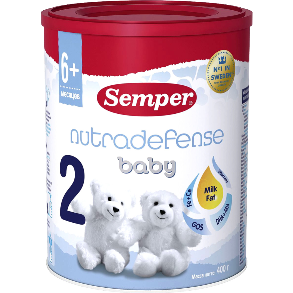 Смесь мо­лоч­ная сухая «Semper» Nutradefense 2 Baby, с 6 ме­ся­цев, 400 г
