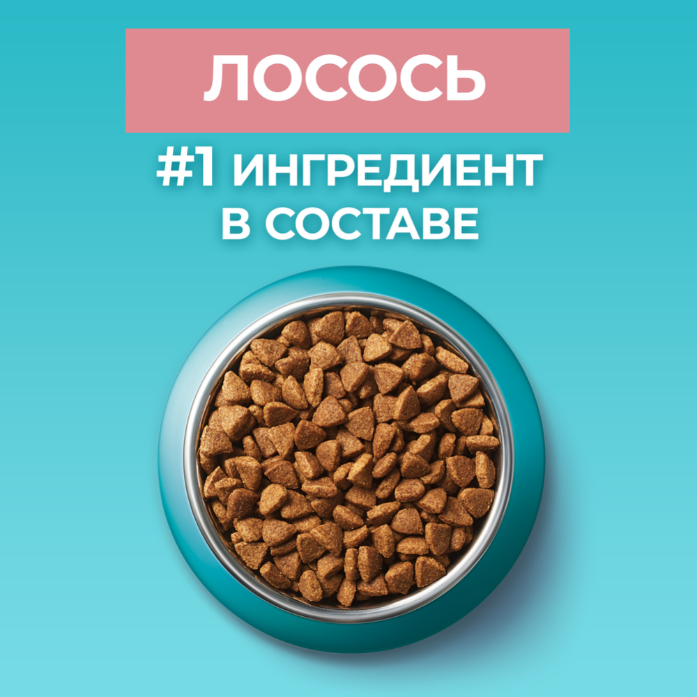 Корм для кошек «Purina One» лосось и пшеница, для стерилизованных, 750 г #3