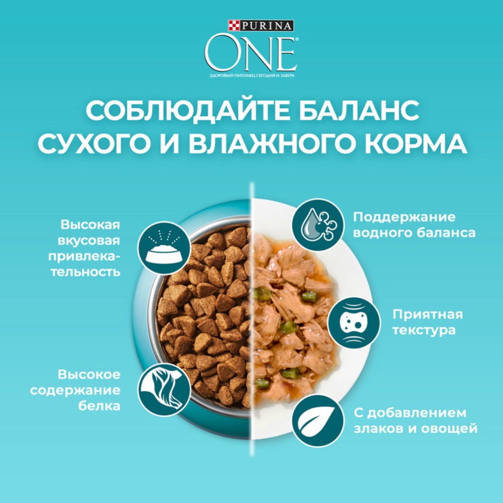 Корм для кошек «Purina One» лосось и пшеница, для стерилизованных, 750 г #6