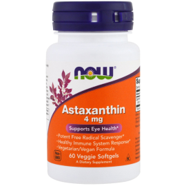 Astaxanthin, Астаксантин 4 мг - 60 капсул от NOW FOODS