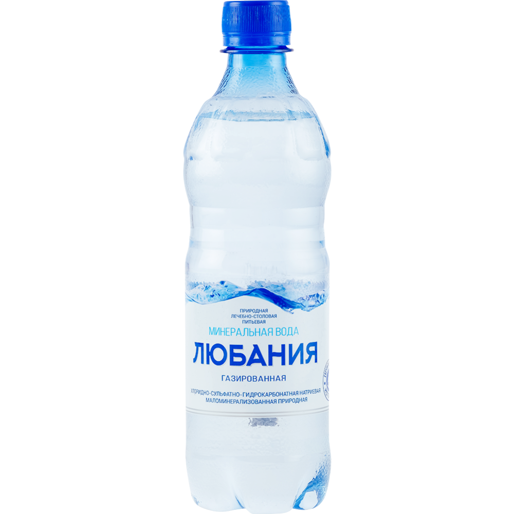 Вода минеральная «Любания» газированная, 0,5 л #0