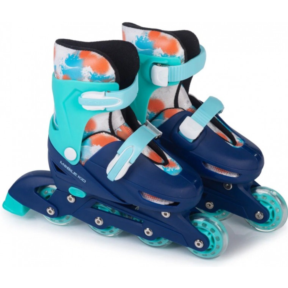 Роликовые коньки «Mobile Kid» Twin Seasons, 3 в 1, размер М, cyan blue