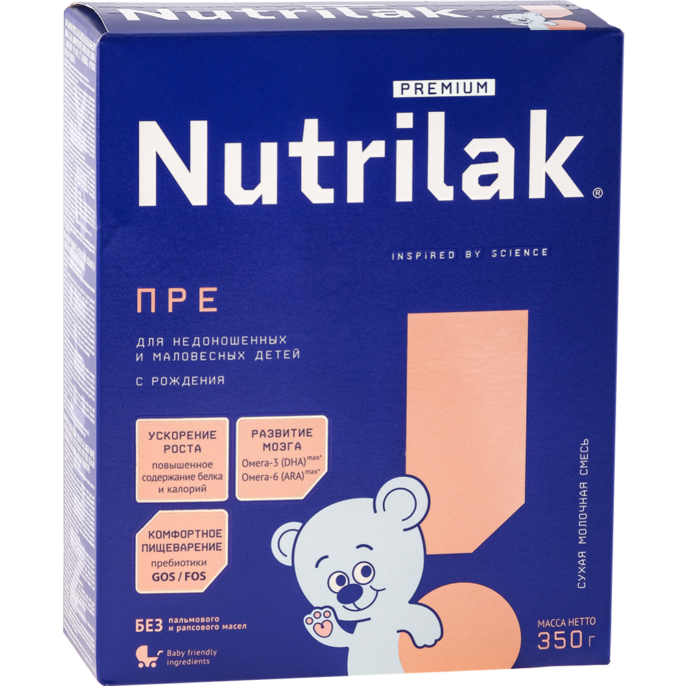 Смесь сухая «Nutrilak» Premium, молочная сухая для недоношенных, 350г #0