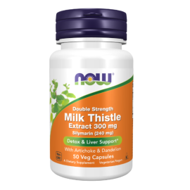 Milk Thistle, (силимарин) Экстракт Расторопши 300 мг - 50 капсул от NOW FOODS