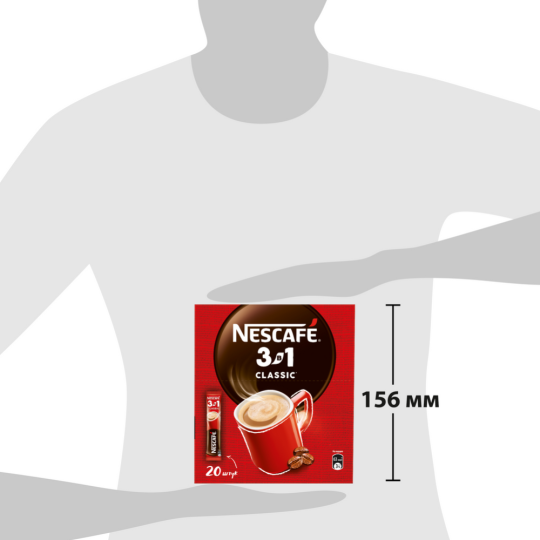 Уп. Кофейный напиток растворимый «Nescafe» классик 3 в 1, 20х14.5 г