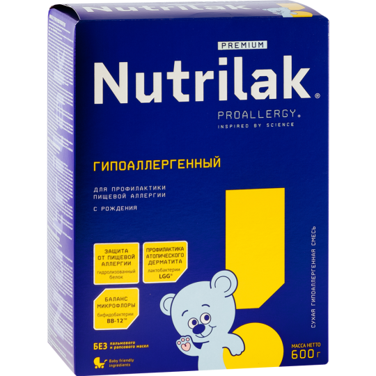 Смесь «Nutrilak» Premium, гипоаллергенная, 600 г