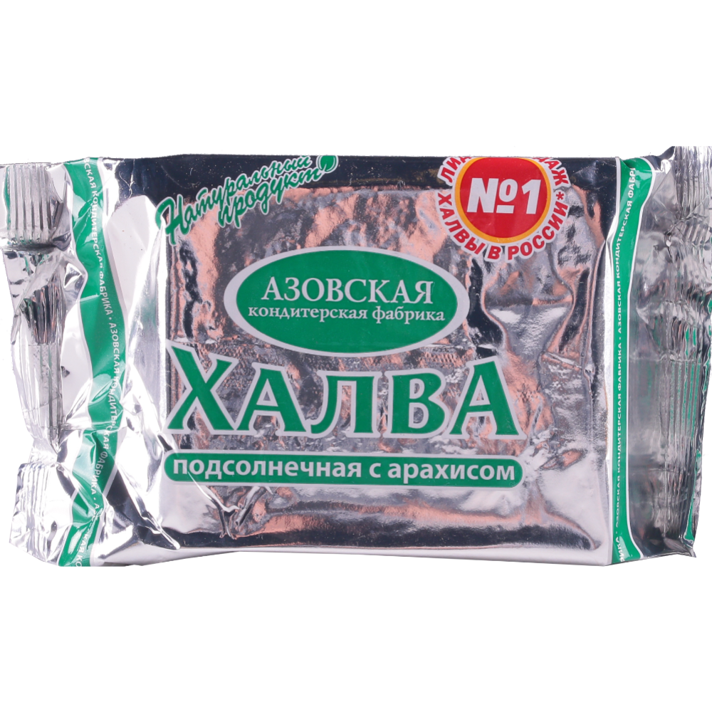 Халва подсолнечная «Азовская кондитерская фабрика» с арахисом, 350 г