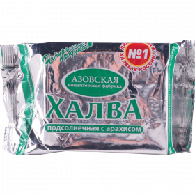 Халва под­сол­неч­ная «А­зов­ская кон­ди­тер­ская фаб­ри­ка» с ара­хи­сом, 350 г
