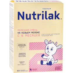 Смесь сухая «Nutrilak 2» Premium, на­чаль­ная на козьем молоке, 600 г