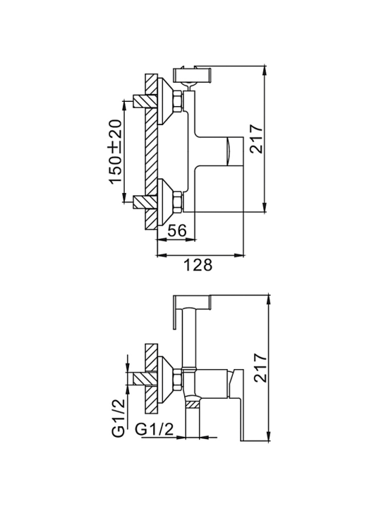 Встроенный гигиенический душ Frap F2041-4 Бронза + Чистящее средство для смесителей Gappo GGG 550мл В ПОДАРОК 🎁