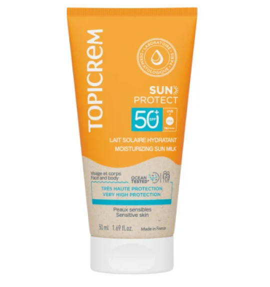 TOPICREM SUN PROTECT УВЛАЖНЯЮЩЕЕ СОЛНЦЕЗАЩИТНОЕ МОЛОЧКО SPF50+ 50 мл