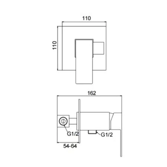 Встроенный гигиенический душ Frap F72802-6 Черный + Чистящее средство для смесителей Gappo GGG 550мл В ПОДАРОК 🎁