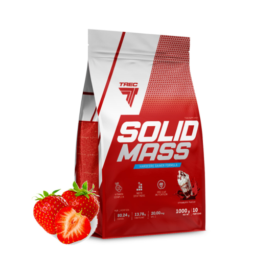 ГЕЙНЕР TREC NUTRITION SOLID MASS (1000 ГР) КЛУБНИКА (Польша)