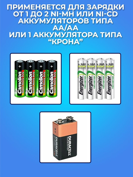 Зарядное устройство З/У ФАZА B-50USB (+2 x АА 2000мАч) .5038837